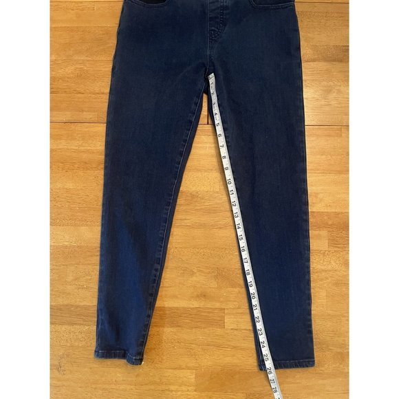 Betabrand 4 Pocket Skinny  Denim Jean Women Medium‎ Long Blue Stretch Pull On - Picture 3 of 6